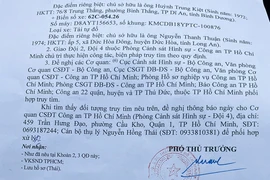Công an truy tìm người và 6 xe tự đổ liên quan vụ chiếm đoạt tài sản