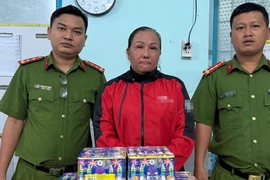 TP.HCM: Một phụ nữ đang chở pháo nổ đi bán thì bị bắt 