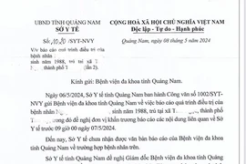 Bệnh nhân bị u bì buồng trứng phải, bác sĩ mổ bên trái. Ảnh: TN