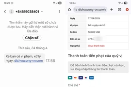Nhận được tin nhắn phạt nguội kiểu này, người dùng nên xóa ngay để tránh mất tiền