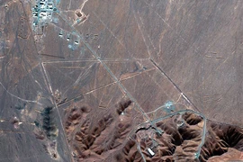 Cơ sở hạt nhân Fordo của Iran. Ảnh vệ tinh chụp ngày 4-11-2020.