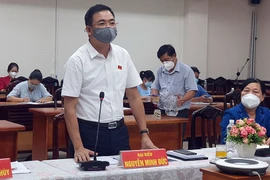 Đại biểu Nguyễn Minh Đức, Phó Chủ nhiệm Ủy ban Quốc phòng và An ninh của Quốc hội, tại buổi tiếp xúc cử tri ngày 17-11.