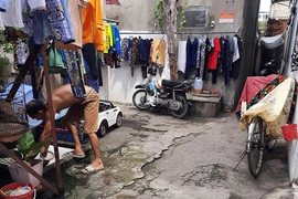 Khu ở trọ của công nhân trên địa bàn quận 12, TP.HCM.
