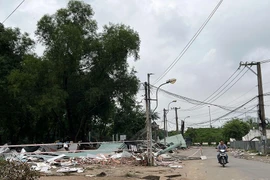Khu trọ sau khi bị cưỡng chế.