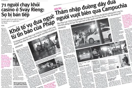 Điều tra của báo Pháp Luật TP.HCM và các bài báo có thông tin liên quan đến việc đưa người qua Campuchia làm “việc nhẹ lương cao” trong tuần qua.