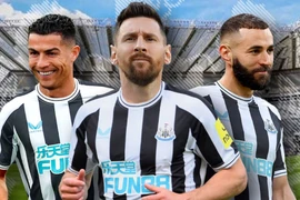 Báo Anh phân tích khả năng ba siêu tiền đạo Ronaldo, Messi, Benzema có thể khoác áo Newcastle.