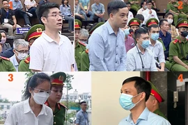 Bốn bị cáo lãnh án chung thân: 1. Hoàng Văn Hưng. 2. Phạm Trung Kiên. 3. Nguyễn Thị Hương Lan. 4. Vũ Anh Tuấn.