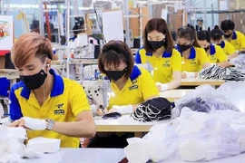 Công nhân làm việc tại một công ty may ở TP.HCM.