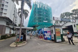 Một dự án nhà ở xã hội đang xây dựng ở huyện Bình Chánh, TP.HCM.