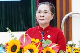 Chủ tịch HĐND TP.HCM Nguyễn Thị Lệ phát biểu tại buổi lễ hình thành và phát triển quận Tân Phú.