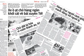 Loạt bài điều tra “Công trường sa tặc” trong rừng ở Bình Thuận được đăng tải trên báo Pháp Luật TP.HCM. 
