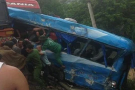 4 ô tô tông nhau tại dốc Cun, 1 người chết, 5 người bị thương