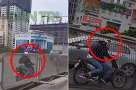 Truy tìm cô gái chạy xe máy ngược chiều trên đường cấm 