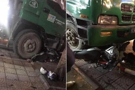 Xe chở rác tông hàng loạt xe, 2 người bị thương nặng