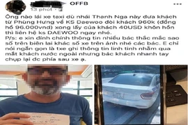 Nghi taxi giả 'chặt chém' du khách gấp 10 lần
