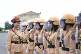 25 'bóng hồng' của Cục CSGT dẫn đoàn Đại hội