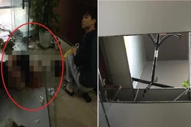 2 người rơi xuống đất do trần nhà chung cư bị thủng