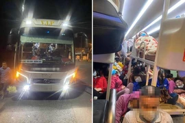 Xe 38 chỗ 'nhét’ 95 người, hành khách cầu cứu CSGT 