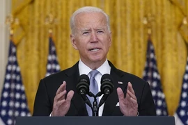 Tổng thống Mỹ Joe Biden trong bài phát biểu công khai đầu tiên (hôm 16-8) sau khi Taliban tuyên bố chiến thắng ở Afghanistan. Ảnh: AP
