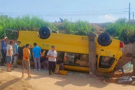 Ban An toàn giao thông Gia Lai thông tin về vụ xe đưa đón học sinh bị tai nạn