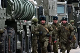 Binh sĩ Nga trong cuộc tập trận gần biên giới với Ukraine hồi tháng 8-2019. Ảnh: GETTY