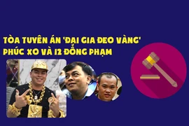 Tòa tuyên án 'đại gia đeo vàng' Phúc XO và 12 đồng phạm