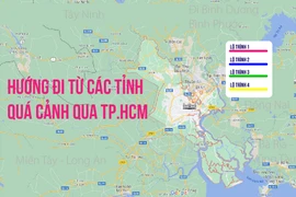 11 lộ trình chi tiết phương tiện từ các tỉnh được đi qua TP.HCM từ 9-7