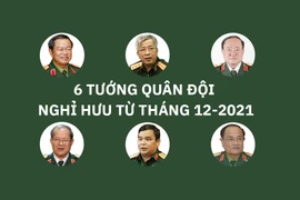 6 tướng cấp cao của quân đội nghỉ hưu từ tháng 12-2021