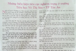 Tạp chí của Sở GD&ĐT Long An ‘kết án’ sai một trường tiểu học?