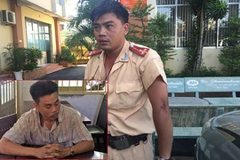 Tài xế đánh, đá tới tấp CSGT