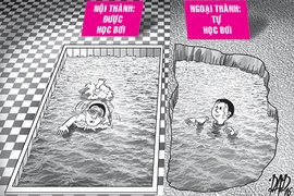 Mùa hè cho con học bơi