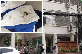 Áo học sinh bị bẩn, trường phải mời công an