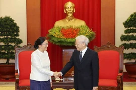Tổng Bí thư, Chủ tịch nước tiếp chủ tịch Quốc hội Lào