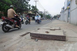 Nắp hố ga không an toàn