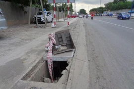 Đã khắc phục nắp mương nguy hiểm