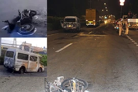 Ô tô kéo lê xe máy dân phòng ở Hóc Môn 6 km