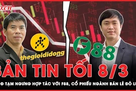 Bản tin tối 8-3: Cổ phiếu ngành bán lẻ 'nhuộm sắc đỏ' sau khi TGDĐ ngừng hợp tác với F88