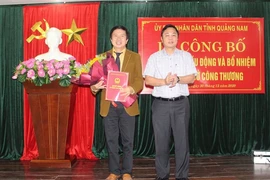 Ông Đặng Bá Dự được điều động, bổ nhiệm giữ chức Giám đốc Sở Công thương tỉnh Quảng Nam. Ảnh: TN