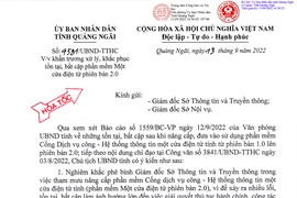 Phần mềm Cổng Dịch vụ công lỗi, Giám đốc Sở TT&TT bị phê bình