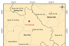 Động đất ở Kon Tum, rung chấn tới Đà Nẵng, Hội An. Ảnh: Viện vật lý địa cầu.