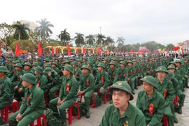 478 thanh niên ưu tú phía Nam TP Đà Nẵng lên đường nhập ngũ sáng nay. Ảnh: TN