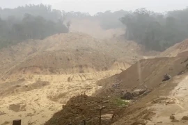 Vị trí sạt lở. Ảnh: TN