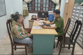 N tại cơ quan công an. Ảnh: CA