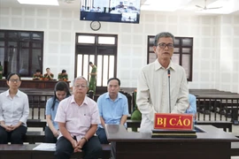 Các bị cáo tại phiên toà.