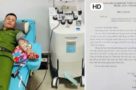 Cán bộ CSGT vượt hơn 60km hiến tiểu cầu cứu 2 cháu bé