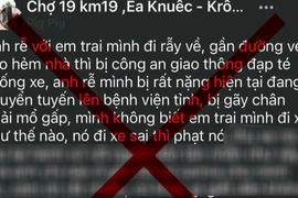 Thực hư thông tin CSGT đạp xe khiến người dân té gãy chân