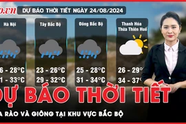 Dự báo thời tiết 24-8: Nam Bộ mưa về chiều, Bắc Bộ có mưa rào và giông