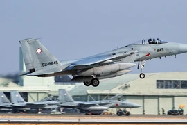 Một chiếc F-15 cất cánh từ căn cứ của Lực lượng Phòng vệ Nhật ở tỉnh Ibaraki. Ảnh: NIKKEI ASIAN REVIEW