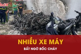 TP.HCM: Nhiều xe máy dựng trong sân nhà dân bất ngờ bốc cháy