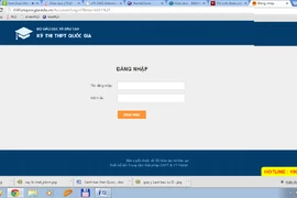 Thí sinh được cấp tài khoản đăng nhập vào phần mềm quản lý thi THPT